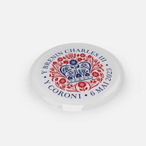 King Charles III Coronation Resin Domed Label - Welsh