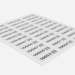 sequential numbering labels or Stickers UK